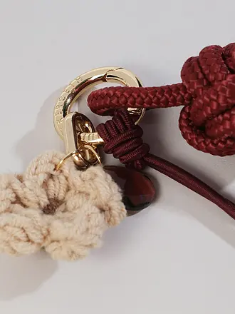 JULIA SKERGETH | Pendentif THE KNOT CHARM | dunkelrot